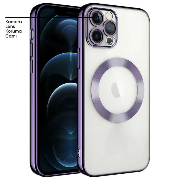 Apple - iPhone 11 Pro Zebana Glint Silikon Kılıf - Derin Mor