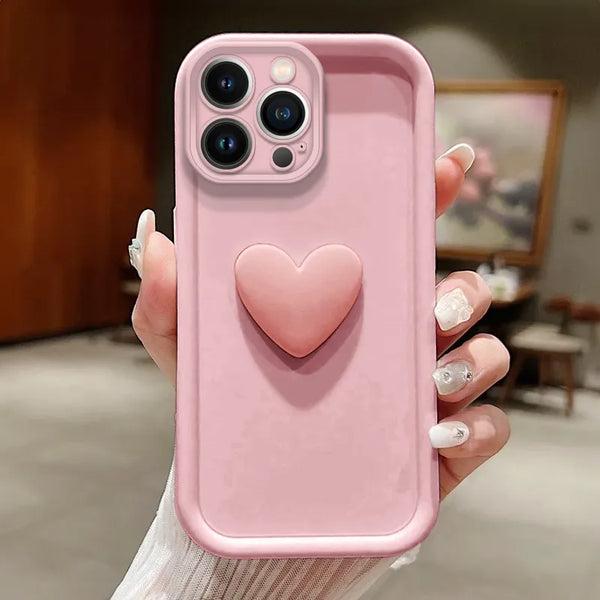 Apple - iPhone 16 Pro Zebana Amour Silikon Kılıf - Pembe